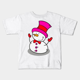 snowman-three design Kids T-Shirt